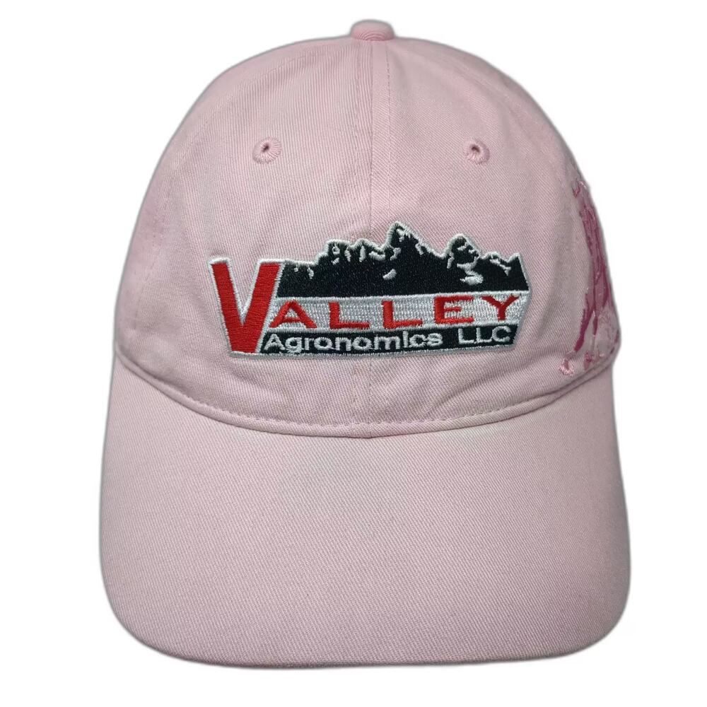 VIE Valley Agronomics LLC Pink Baseball Cap One Size Barrel Racing Strapback Hat